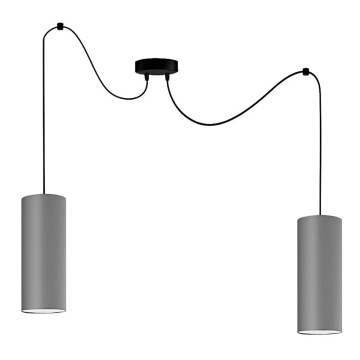 Luster na sajli ZIK 2xE27/40W/230V pauk sivo