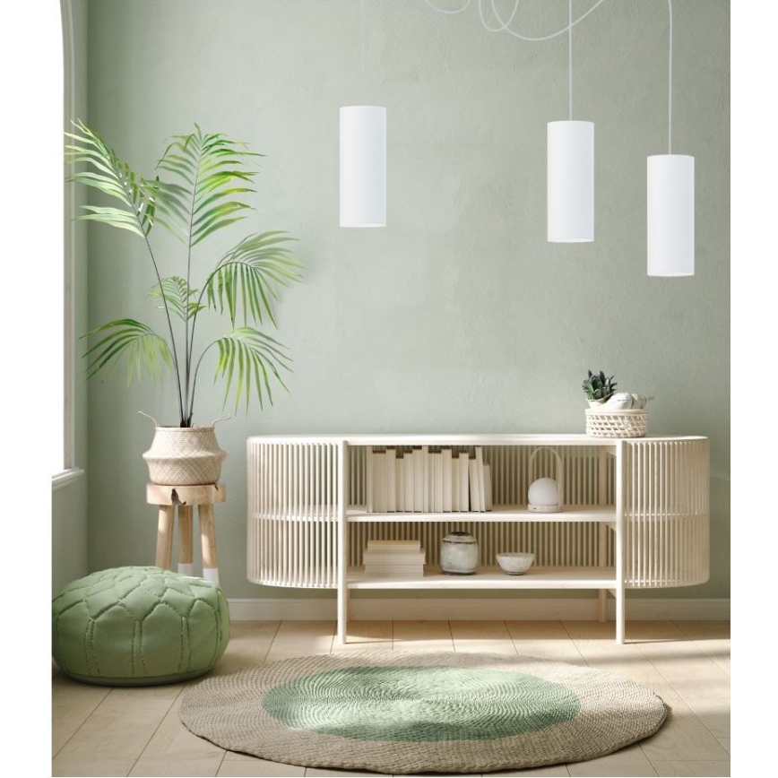 Luster na sajli ZIK 3xE27/40W/230V pauk bela