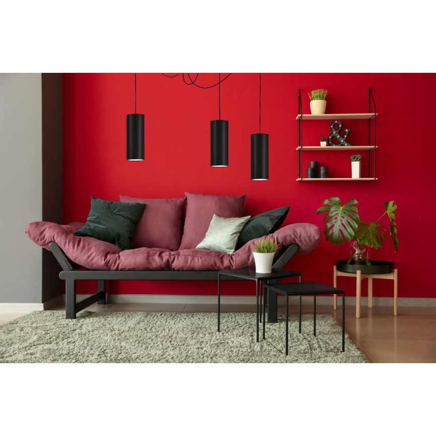 Luster na sajli ZIK 3xE27/40W/230V u obliku pauka, crne boje