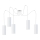 Luster na sajli ZIK 5xE27/40W/230V pauk bela