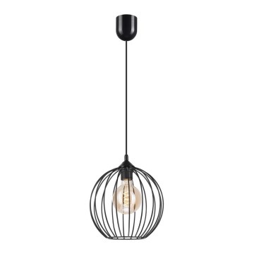 Luster na sajli ZOYA 1xE27/60W/230V crno