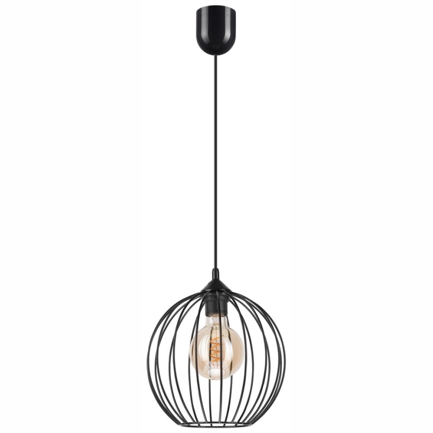 Luster na sajli ZOYA 1xE27/60W/230V crno