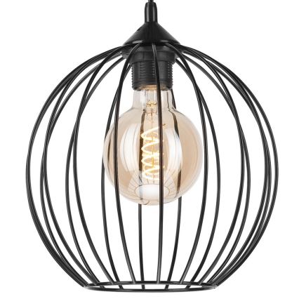 Luster na sajli ZOYA 1xE27/60W/230V crno