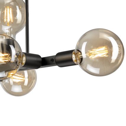 Luster na šipci ASTRID 8xE27/60W/230V crna