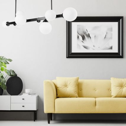 Luster na šipci ASTRO 8xG9/5W/230V crni