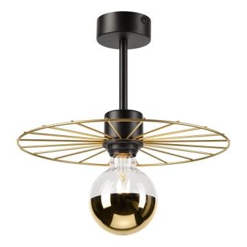 Luster na šipci MONTANA 1xE27/15W/230V prečnik 30 cm zlatna/crna