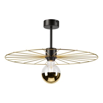 Luster na šipci MONTANA 1xE27/15W/230V, prečnika 45 cm, zlatna/crna