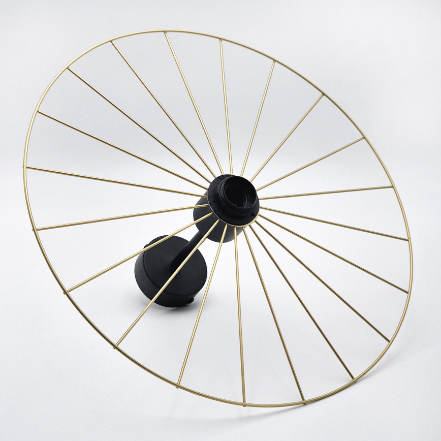 Luster na šipci MONTANA 1xE27/15W/230V, prečnika 45 cm, zlatna/crna