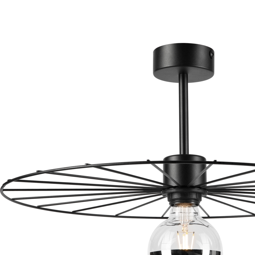 Luster na šipci MONTANA 1xE27/15W/230V Ø 45 cm crna