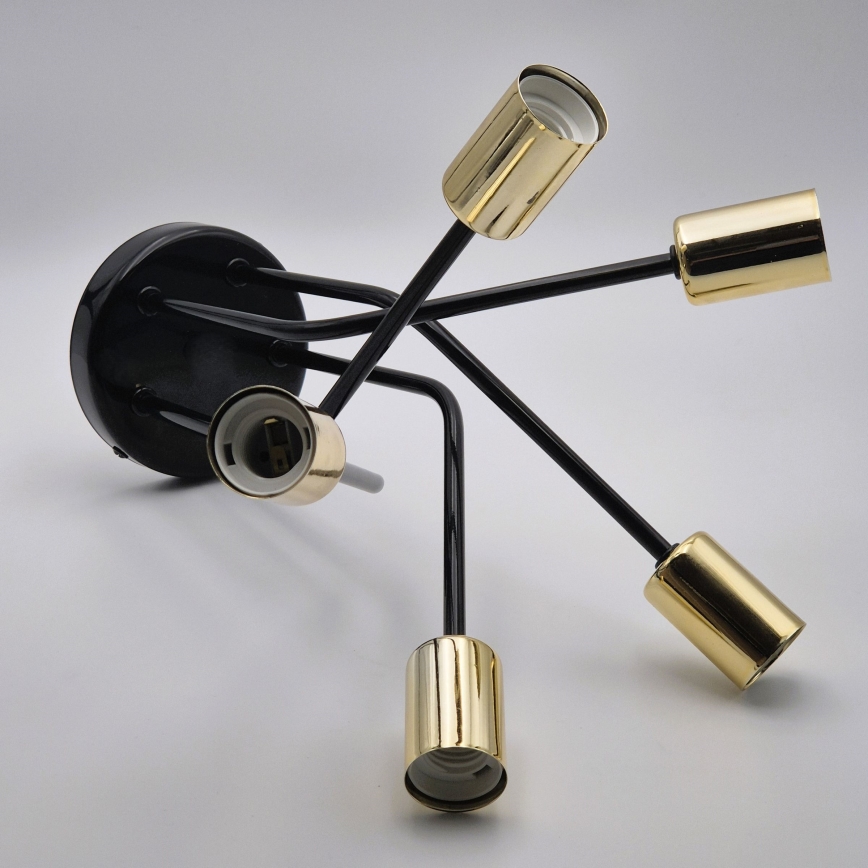 Luster na šipci PRIYA 5xE27/15W/230V crni