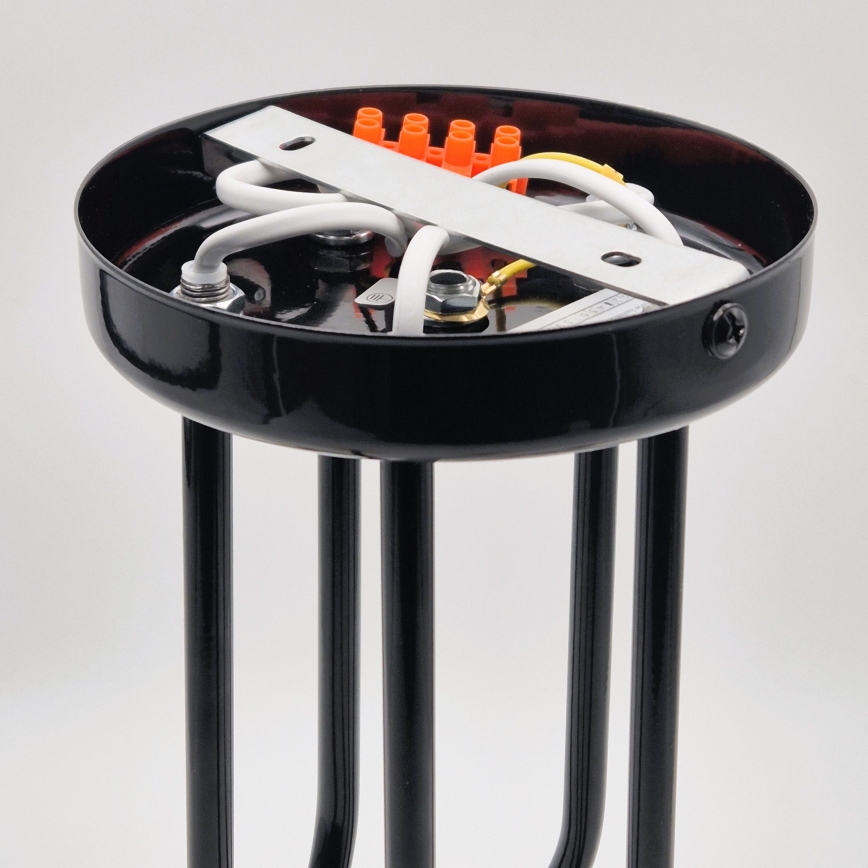 Luster na šipci PRIYA 5xE27/15W/230V crni