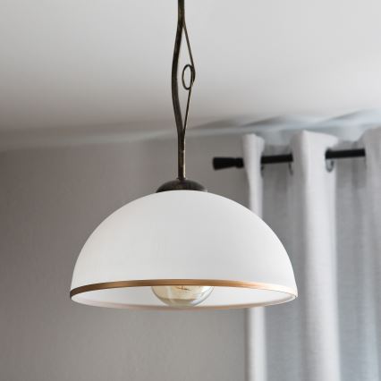 Luster na šipci RETRO 1xE27/60W/230V crna patina