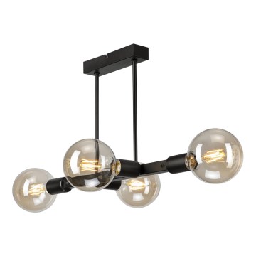 Luster na stalku ASTRID 4xE27/60W/230V crni