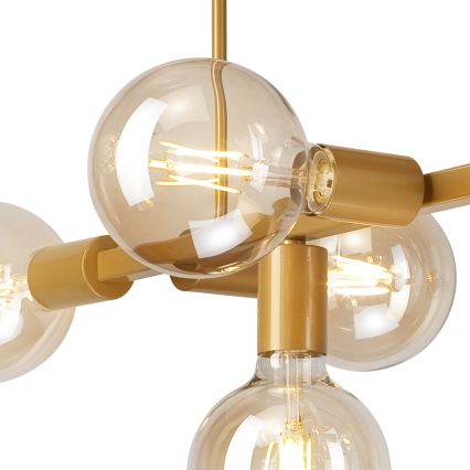Luster na štapu ASTRID 8xE27/60W/230V zlatna