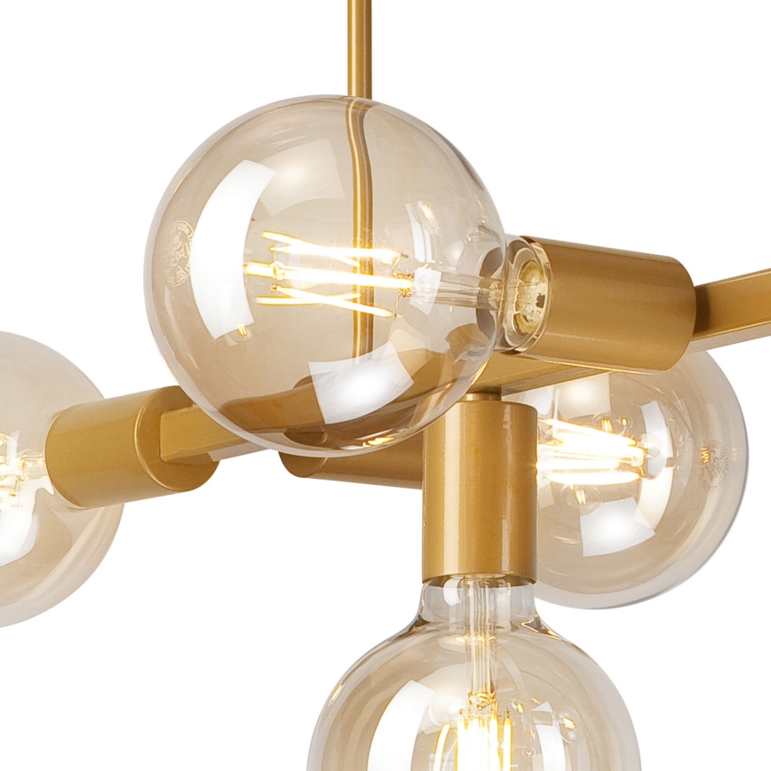 Luster na štapu ASTRID 8xE27/60W/230V zlatna