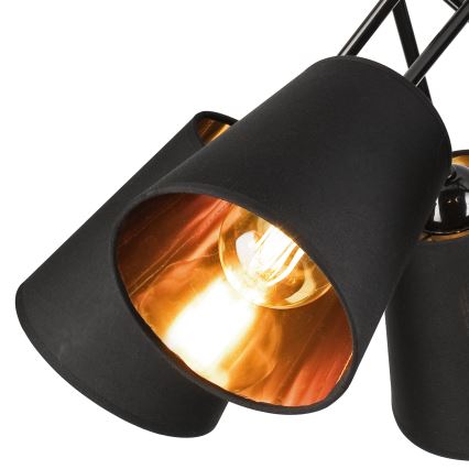 Luster na štapu IRMA 5xE27/60W/230V crna