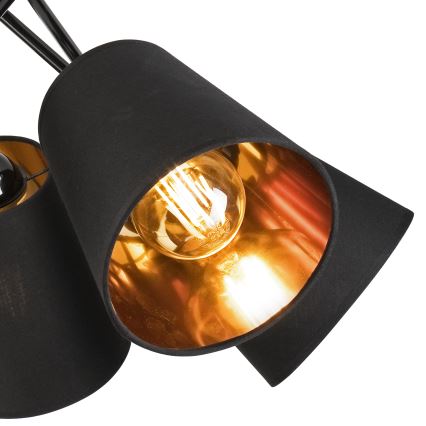 Luster na štapu IRMA 5xE27/60W/230V crna