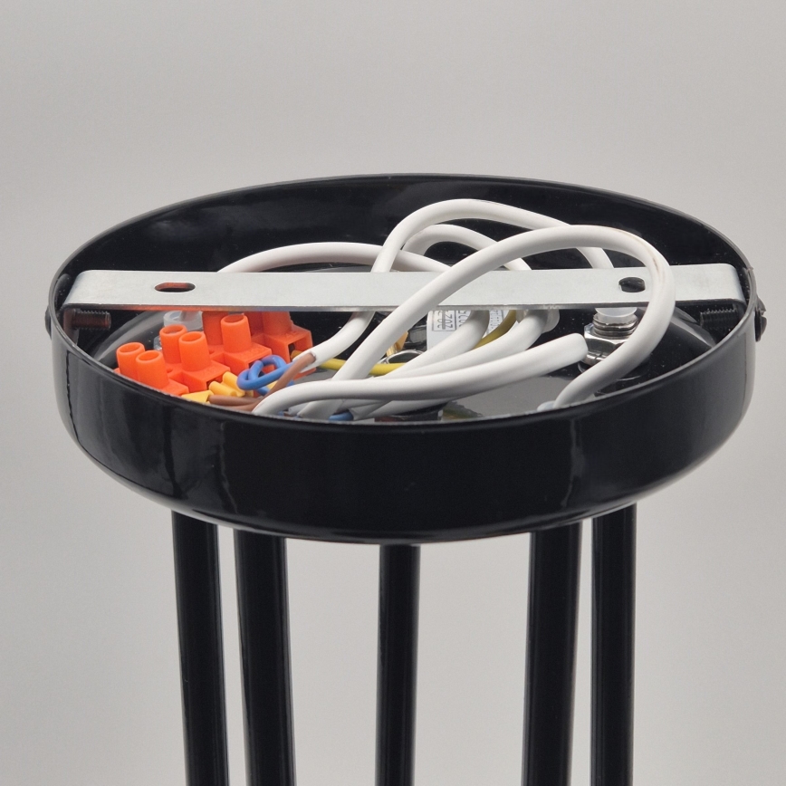 Luster na štapu IRMA 5xE27/60W/230V crna