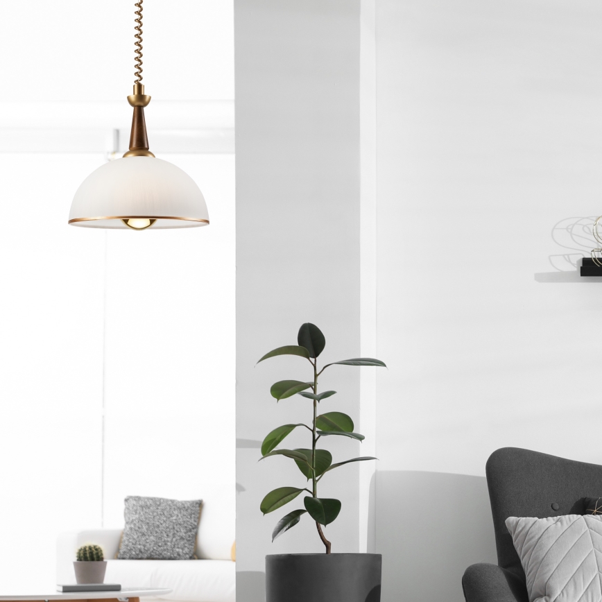 Luster podesive visine CHIARA 1xE27/60W/230V braon/bukva
