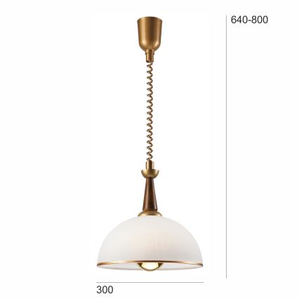 Luster podesive visine CHIARA 1xE27/60W/230V braon/bukva