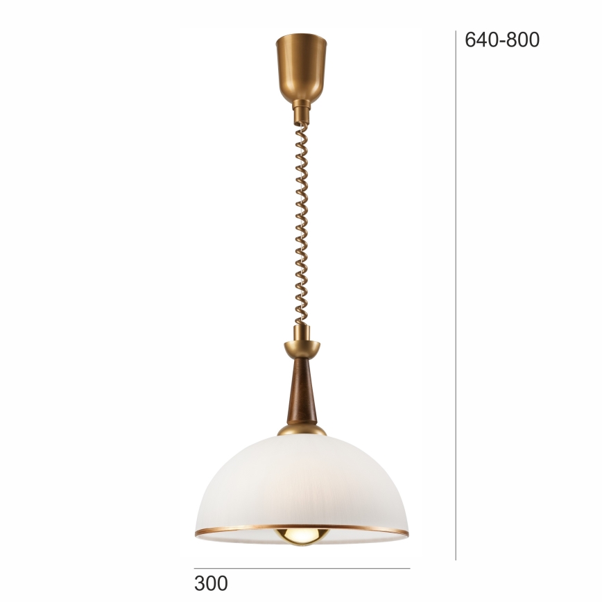 Luster podesive visine CHIARA 1xE27/60W/230V braon/bukva