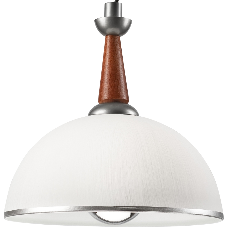 Luster podesive visine CHIARA 1xE27/60W/230V srebrno/braon/bukva