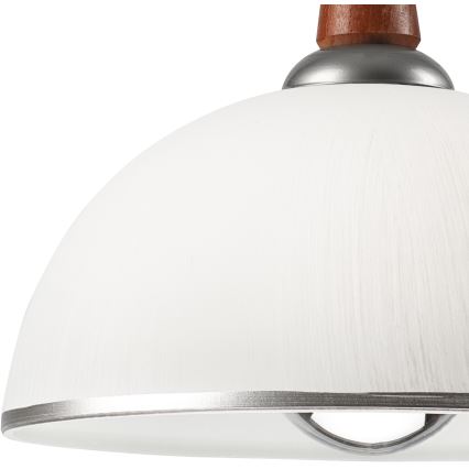 Luster podesive visine CHIARA 1xE27/60W/230V srebrno/braon/bukva