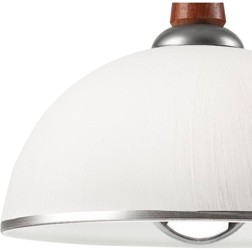 Luster podesive visine CHIARA 1xE27/60W/230V srebrno/braon/bukva