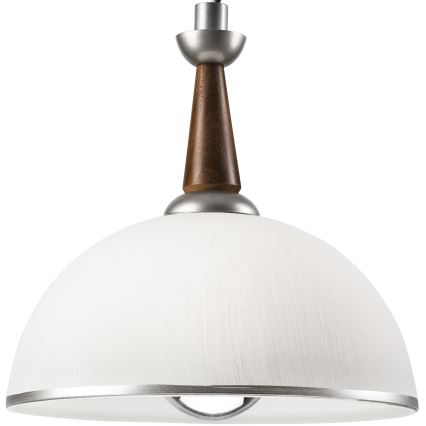 Luster podesive visine CHIARA 1xE27/60W/230V srebrno/tamno braon/bukva
