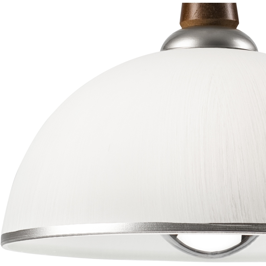 Luster podesive visine CHIARA 1xE27/60W/230V srebrno/tamno braon/bukva