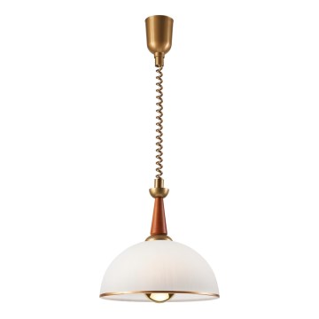 Luster podesive visine CHIARA 1xE27/60W/230V tamno braon/bukva