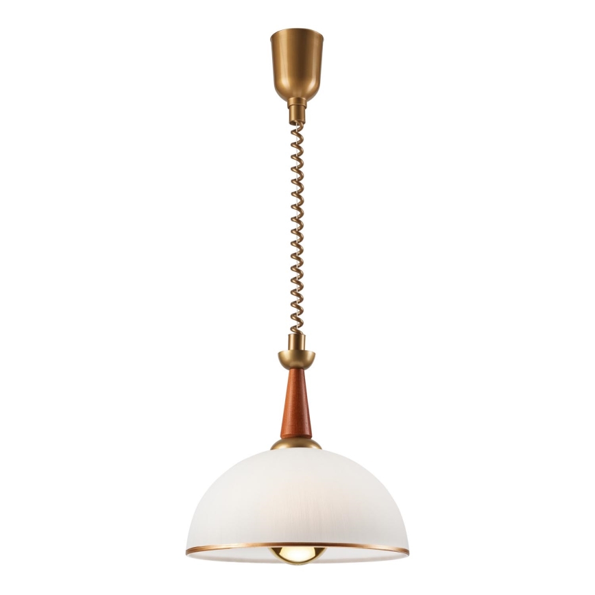 Luster podesive visine CHIARA 1xE27/60W/230V tamno braon/bukva