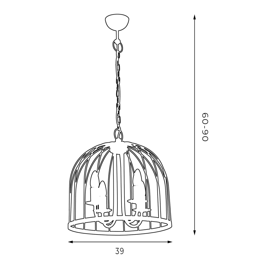 Luster SINGLE 4xE14/60W/230V