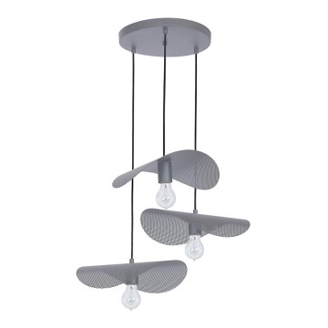 Luster STRUNA 3xE27/60W/230V sivo