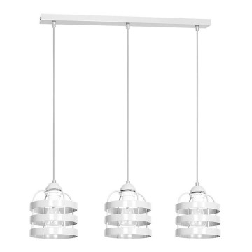 Luster TUBE 3xE27/60W/230V bela