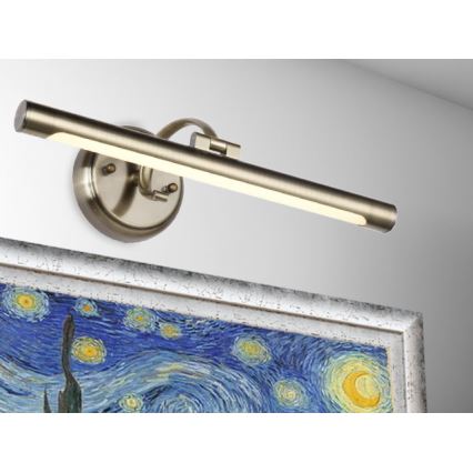 LUXERA 62301 - LED Svetlo za slike MOSSARIO LED/8W/230V mesing