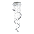 LUXERA 62410 - Kristalni plafonski luster COIL 4xGU10/50W/230V