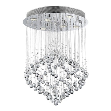 LUXERA 62412 - Kristalni plafonski luster CHESTER 6xGU10/50W/230V