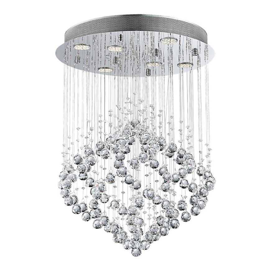 LUXERA 62412 - Kristalni plafonski luster CHESTER 6xGU10/50W/230V