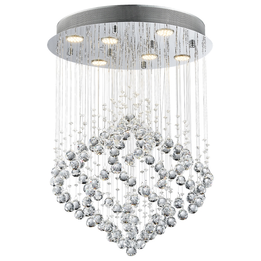 LUXERA 62412 - Kristalni plafonski luster CHESTER 6xGU10/50W/230V