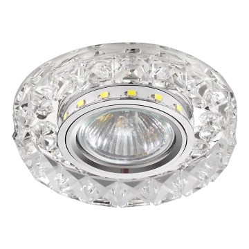 LUXERA 71074 - LED ugradno stropno svetlo CRYSTALS 1xGU10/50W/230V + LED/3W traka