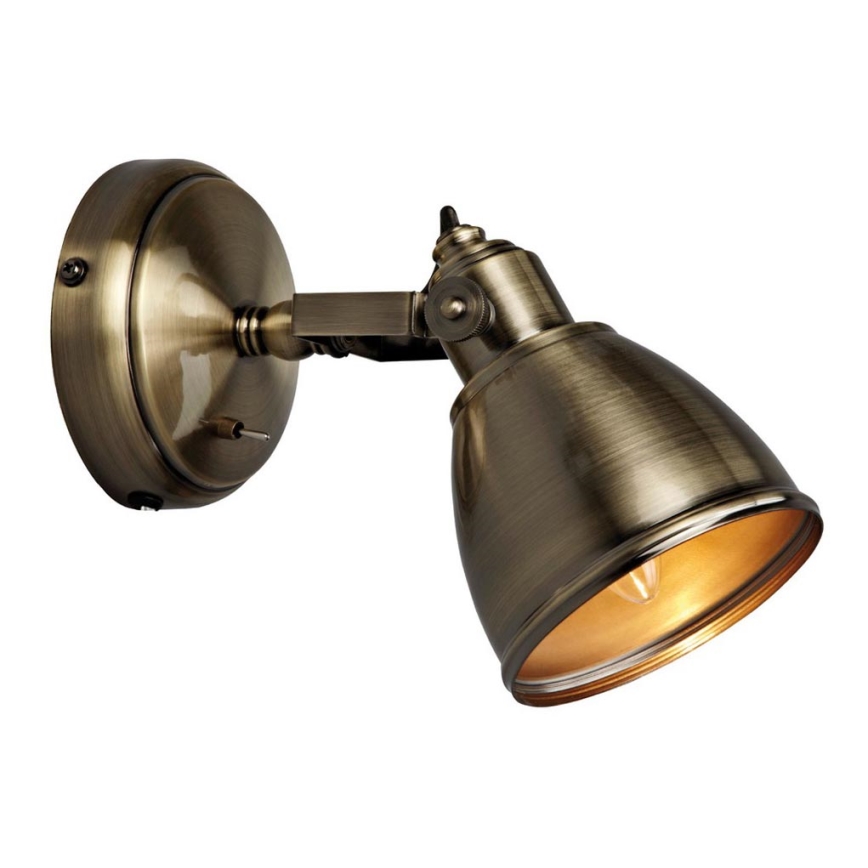 Markslöjd 104048 - Zidna lampa FJÄLLBACKA 1xE14/40W/230V mesing