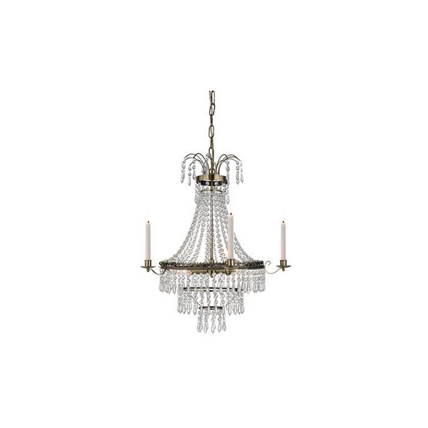 Markslöjd 105157 - Kristalni luster na lancu MARIELUND 3xE14/40W/230V mesing