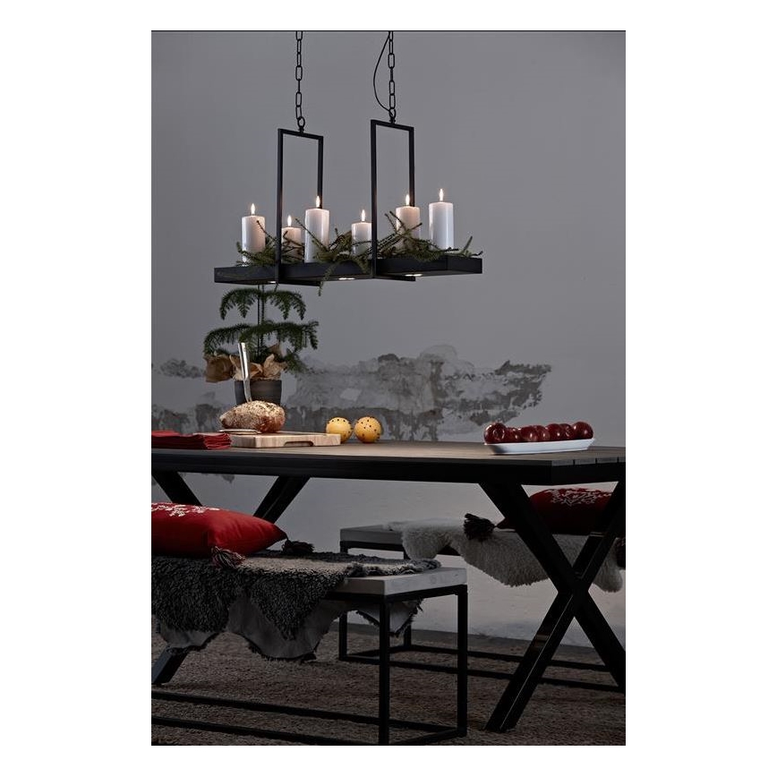 Markslöjd 105780 - LED luster za prigušivanje na lancu TRAY 3xLED/3W/230V crna