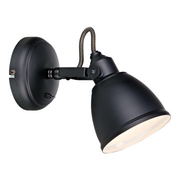 Markslöjd 105814 - Zidna lampa FJÄLLBACKA 1xE14/40W/230V crno