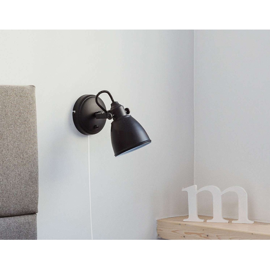 Markslöjd 105814 - Zidna lampa FJÄLLBACKA 1xE14/40W/230V crno