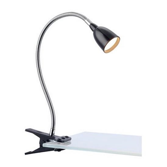 Markslöjd 106092 - LED Stona lampa sa štipaljkom TULIP LED/3W/230V crno