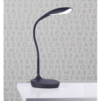 Markslöjd 106094 - LED prigušiva stona lampa sa USB SWAN LED/4,6W/230V