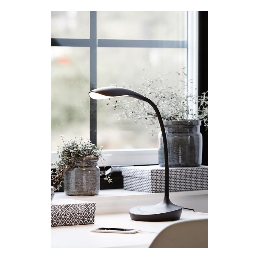 Markslöjd 106094 - LED prigušiva stona lampa sa USB SWAN LED/4,6W/230V