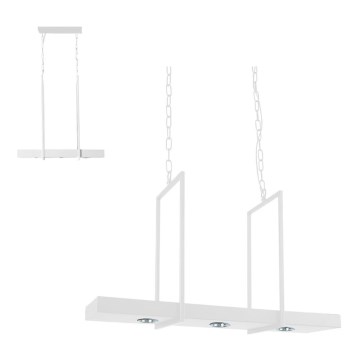 Markslöjd 106124 - LED Luster za prigušivanje na lancu TRAY 3xLED/3W/230V bela